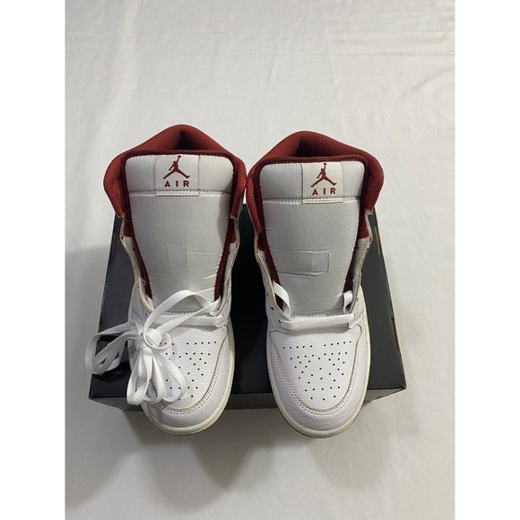 New Mens Size 8.5 White Red Nike Air Jordan 1 Mid SE Basketball Shoes FJ3458 160 main image 10